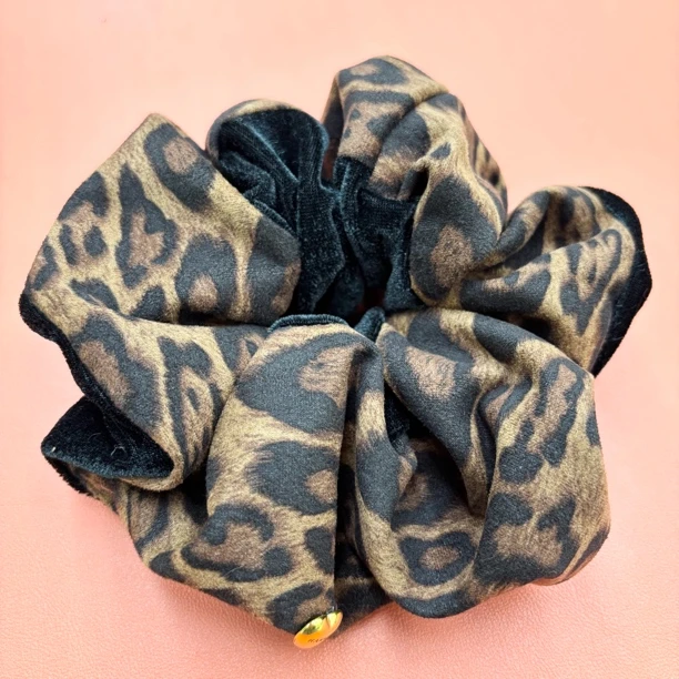 L695夕洛豹纹发圈高马尾发绳高弹力发圈头饰头绳发饰