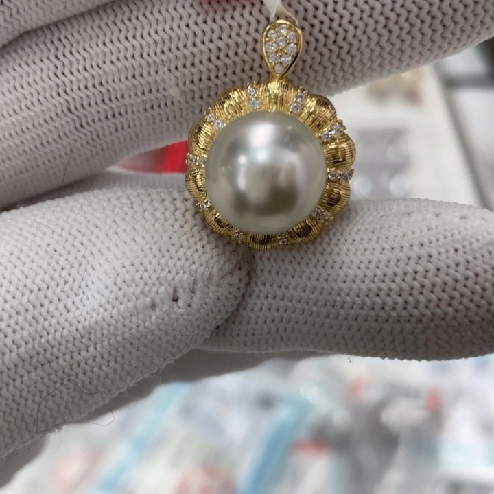 海水珍珠颈饰银S925镶嵌