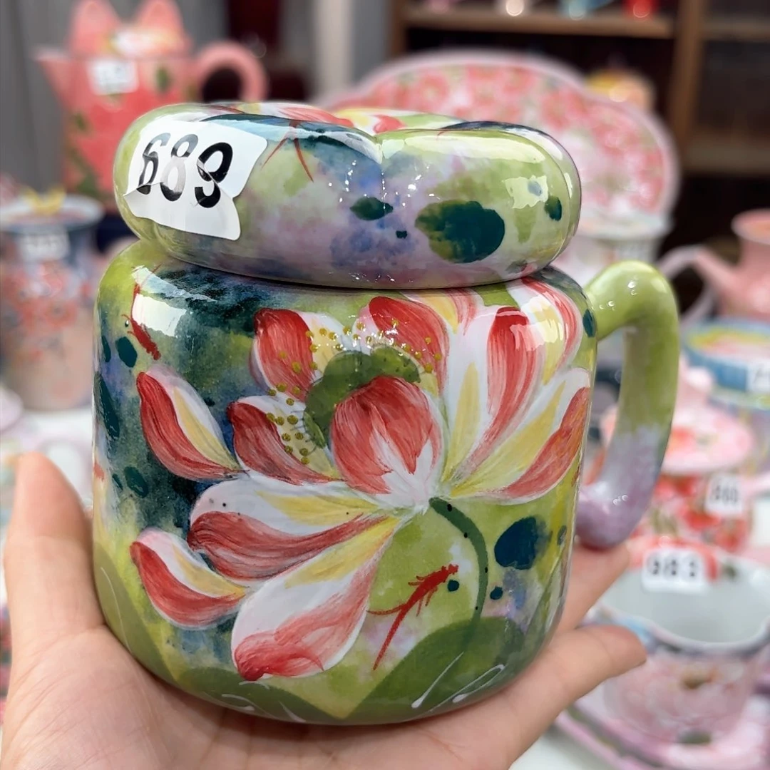 景德镇手绘高温釉下彩陶瓷茶具