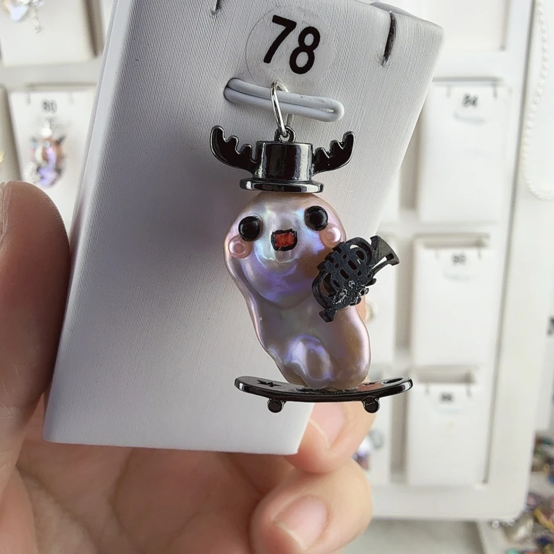 (***鲤铜合金黑色小鹿帽子