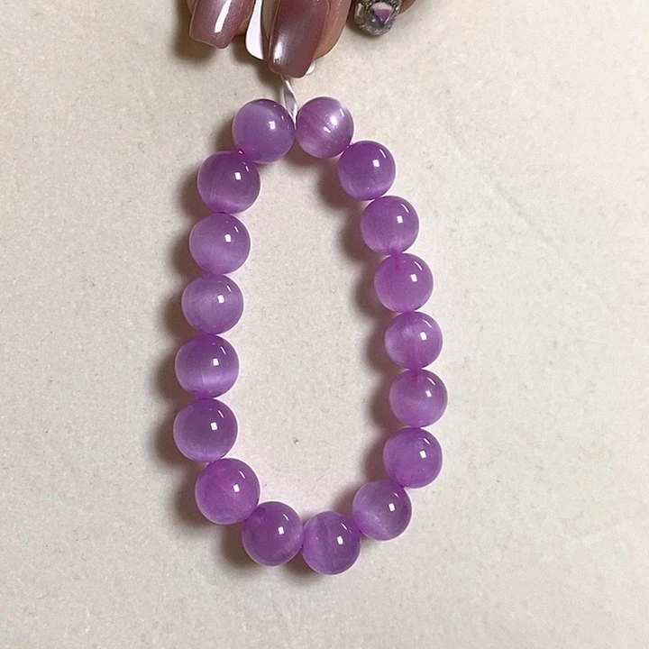 紫锂辉高冰收藏级手串10+锂辉石未镶嵌
