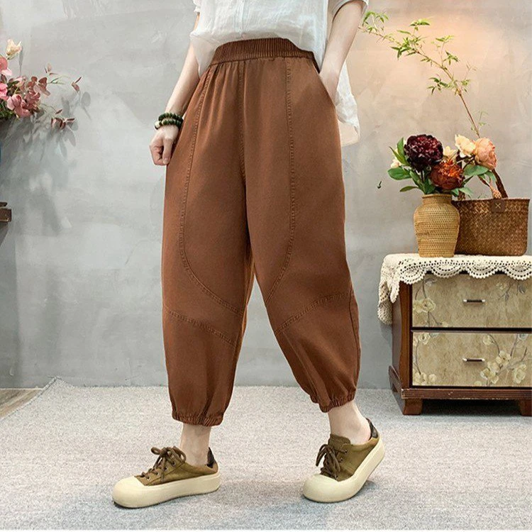 【云裳】5106早秋福利休闲宽松高腰阔腿显瘦百搭时尚直筒垂感萝卜裤