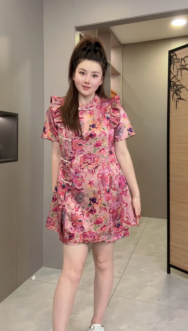 2025夏季新款时尚洋气显瘦减龄复古25155国风清凉套装