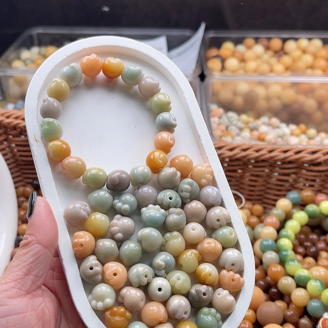 白玉菩提吊坠Q/12mm/20+2颗