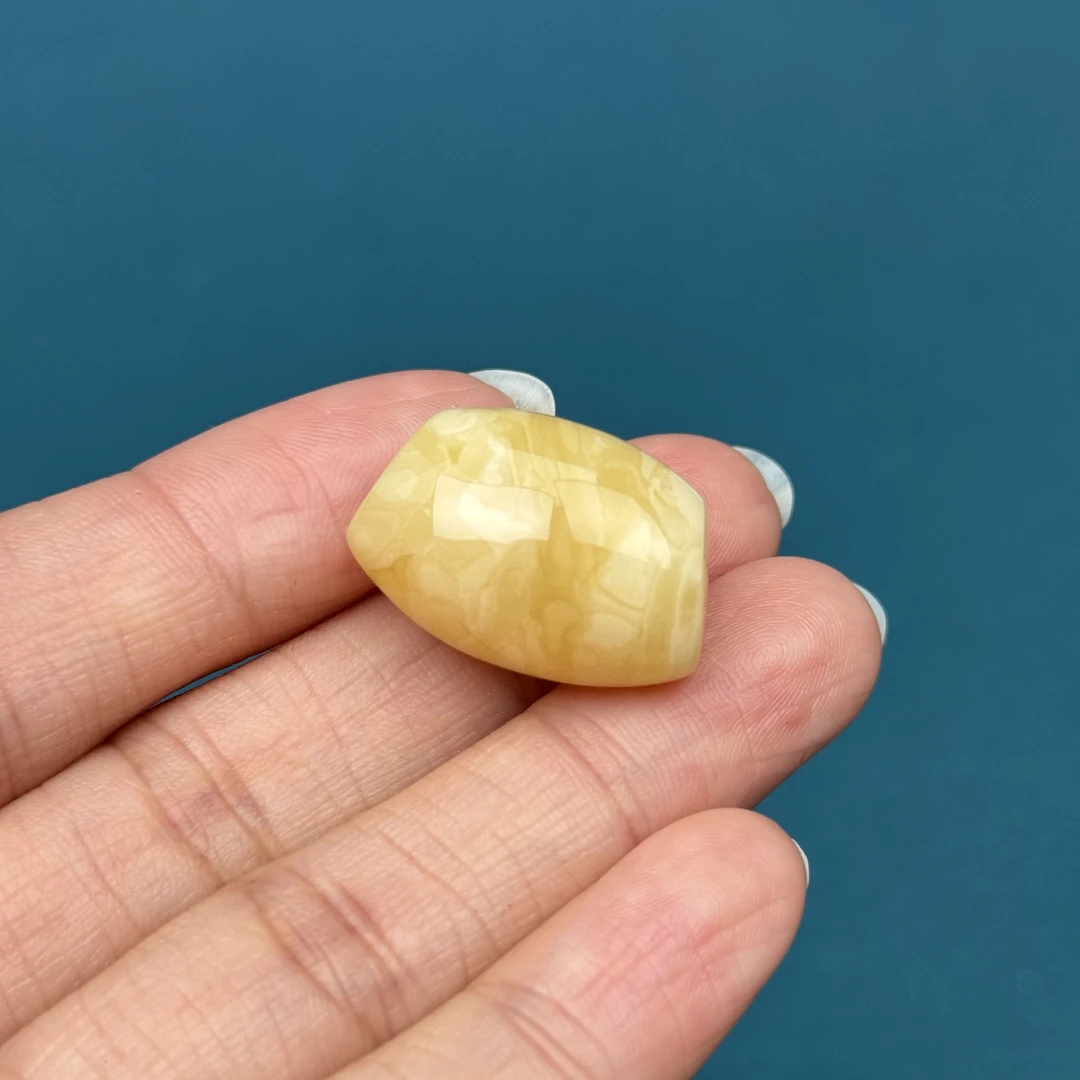 Y5045天然原矿蜜蜡 妖花桶珠16x23mm 3克抖音基地质检发货