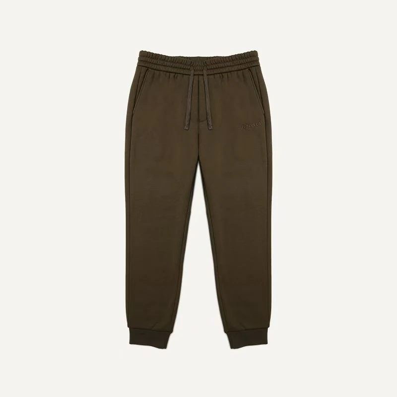 DITE迪特24秋冬标语刺绣logo松紧腰收口百搭休闲裤男士轻奢裤子