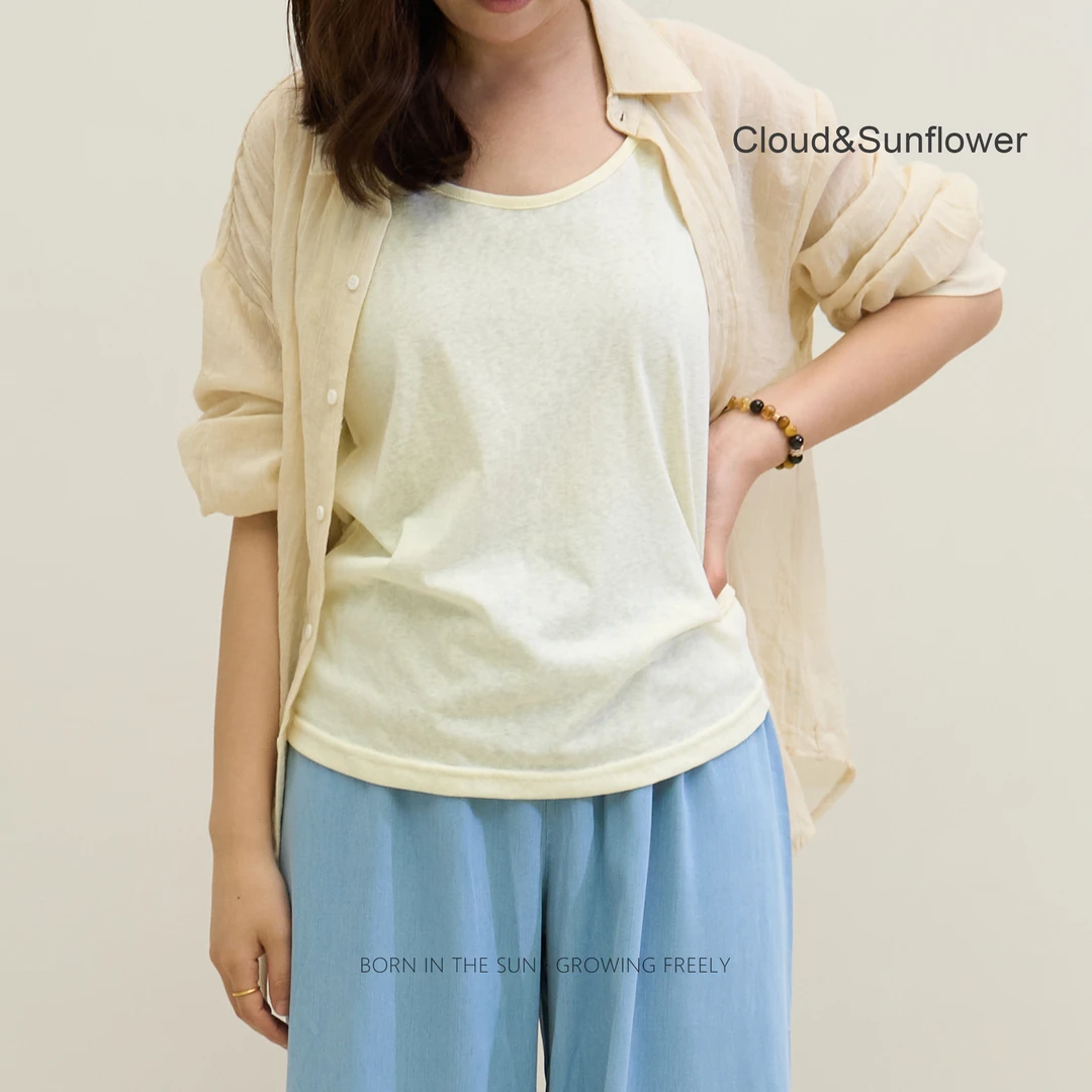 【云朵小葵】成人衬衣休闲针织夏季宽松上衣两件套洋气套装1112439