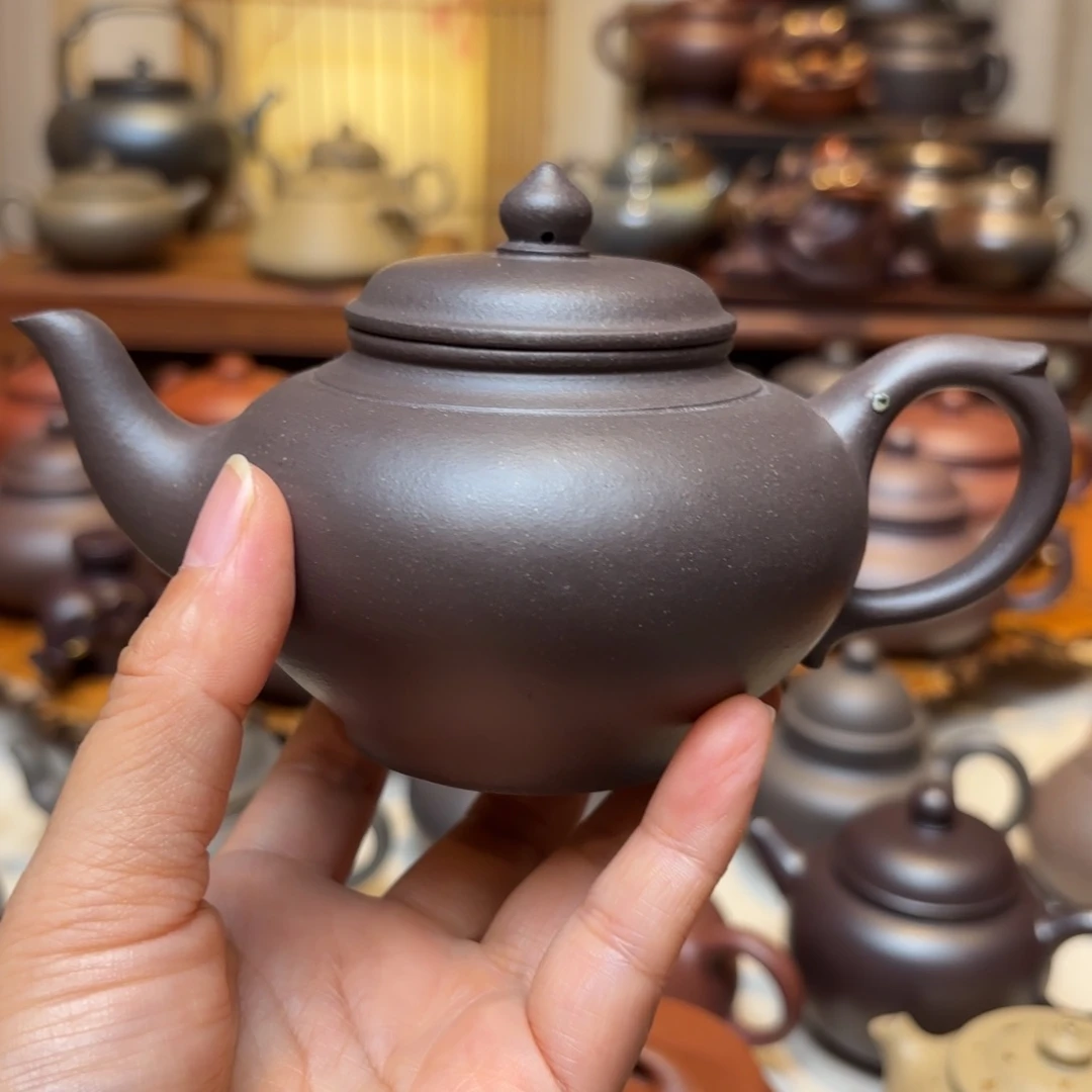 紫砂茶壶老紫泥微瑕