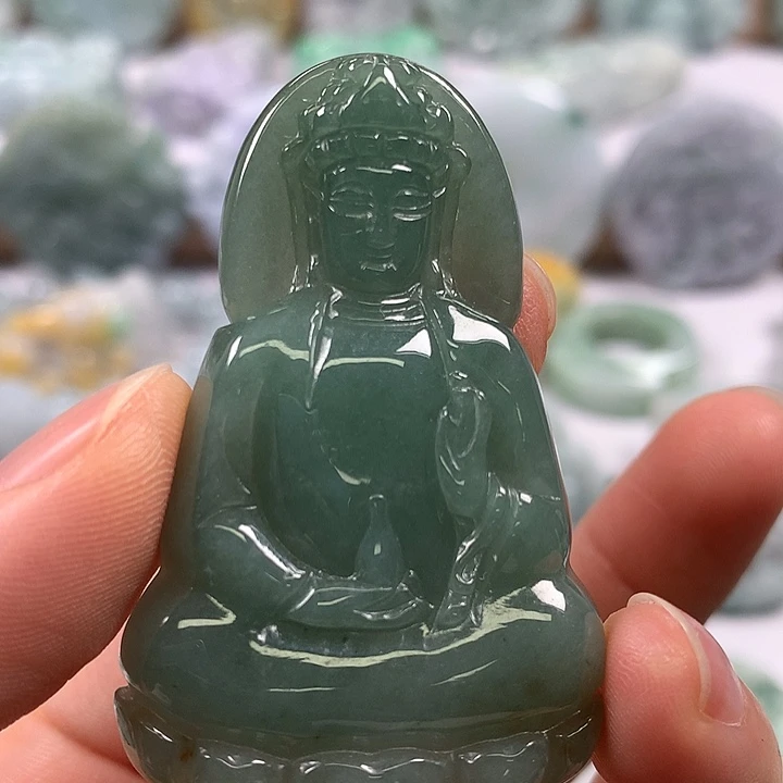 翡翠未镶嵌颈饰观音福利洒黄翡福利