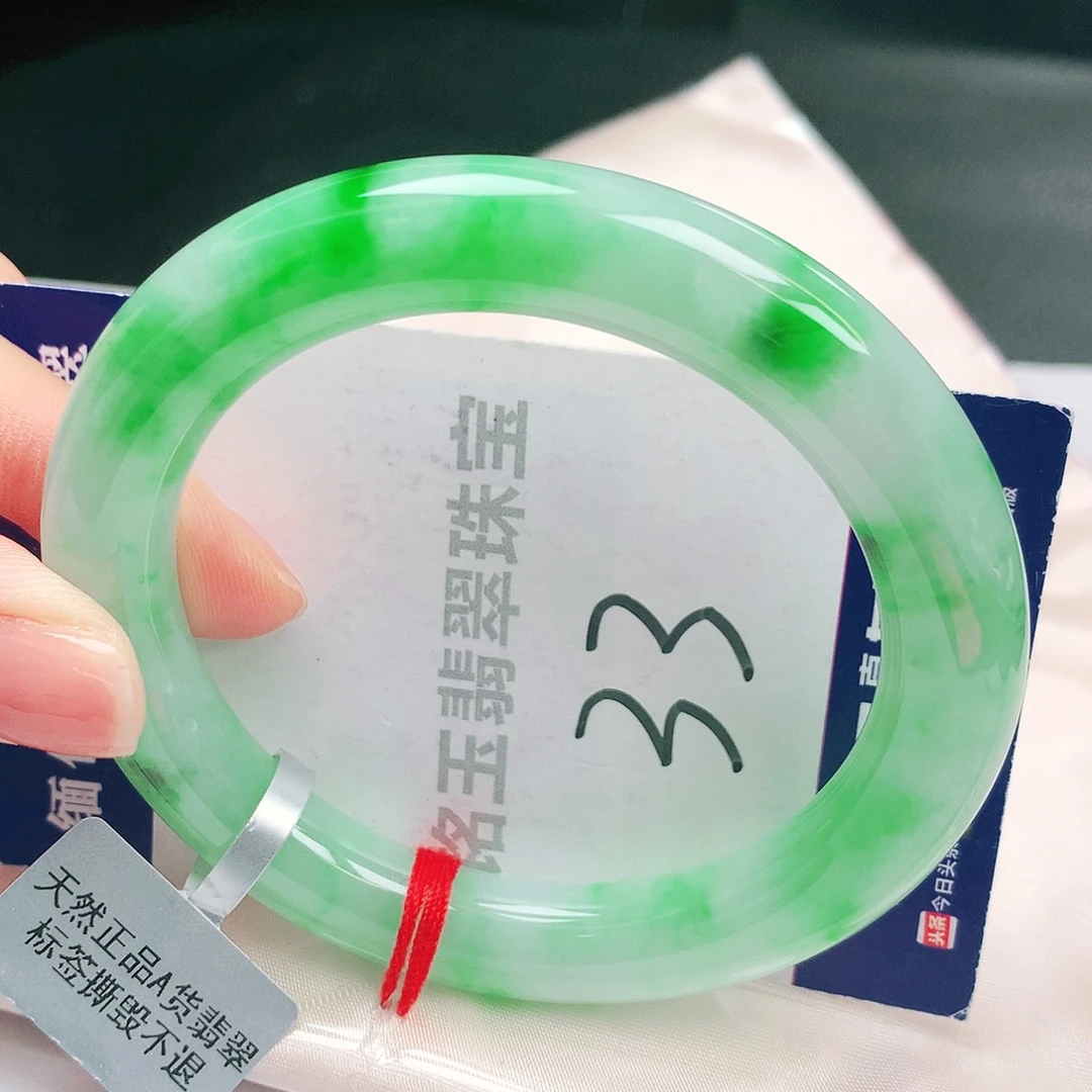 翡翠未镶嵌手镯缅甸天然a货翡翠手镯