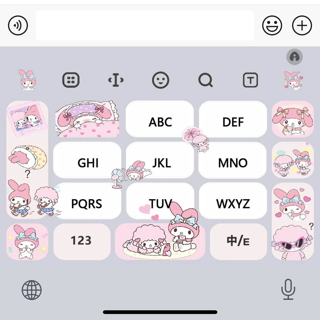 羊羊美乐蒂苹果ios安卓百度输入法皮肤带漂浮键盘办公相关服务