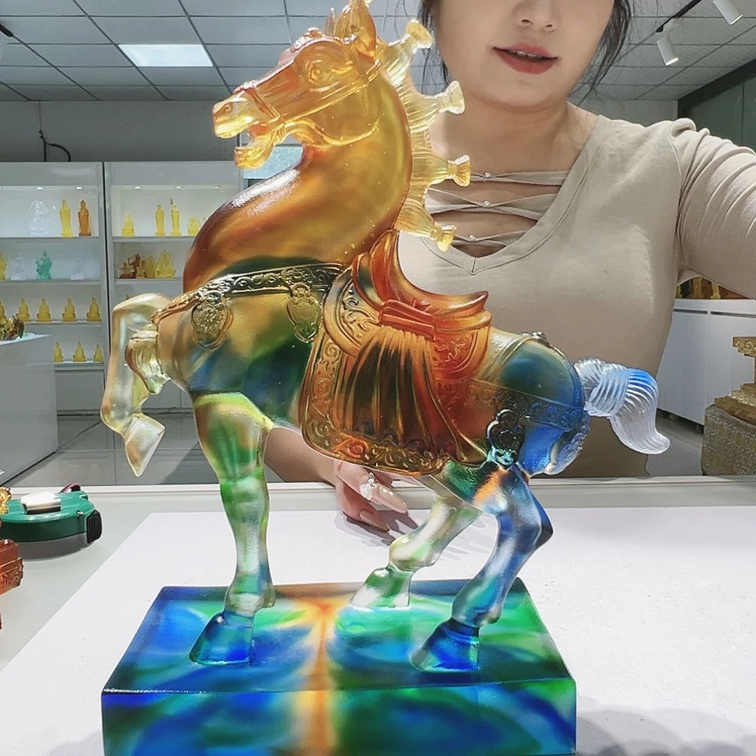 【闪购商品】手工艺品琉璃唐马