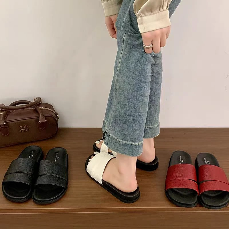 （柚子同款）夏款休闲透气一字凉鞋6026-7