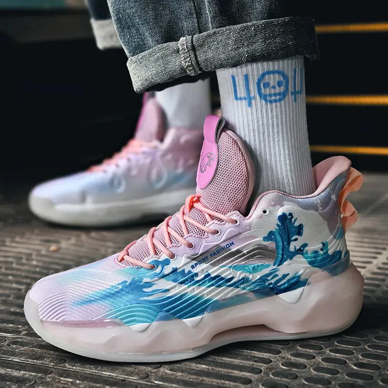 美克篮球鞋男透气防滑耐磨运动鞋实战球鞋气垫减震