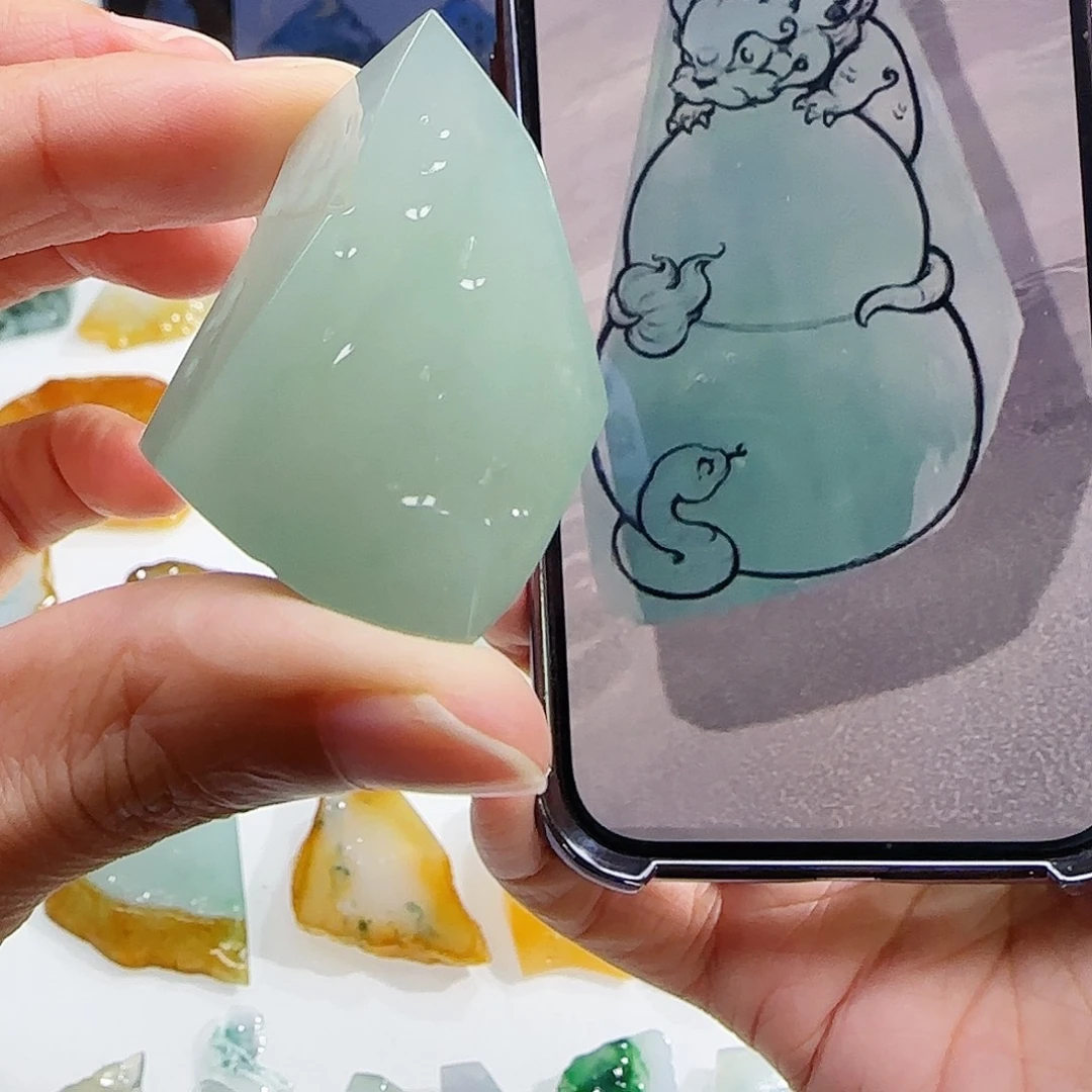 定制翡翠未镶嵌缅甸翡翠挂件