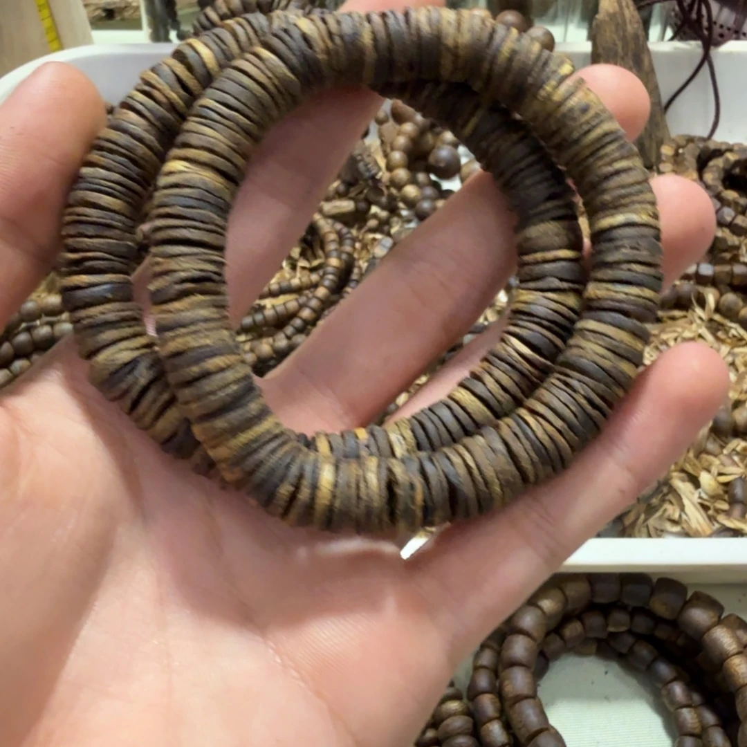 沉香碎屑沉香金沙叶沉水1.0片珠单圈