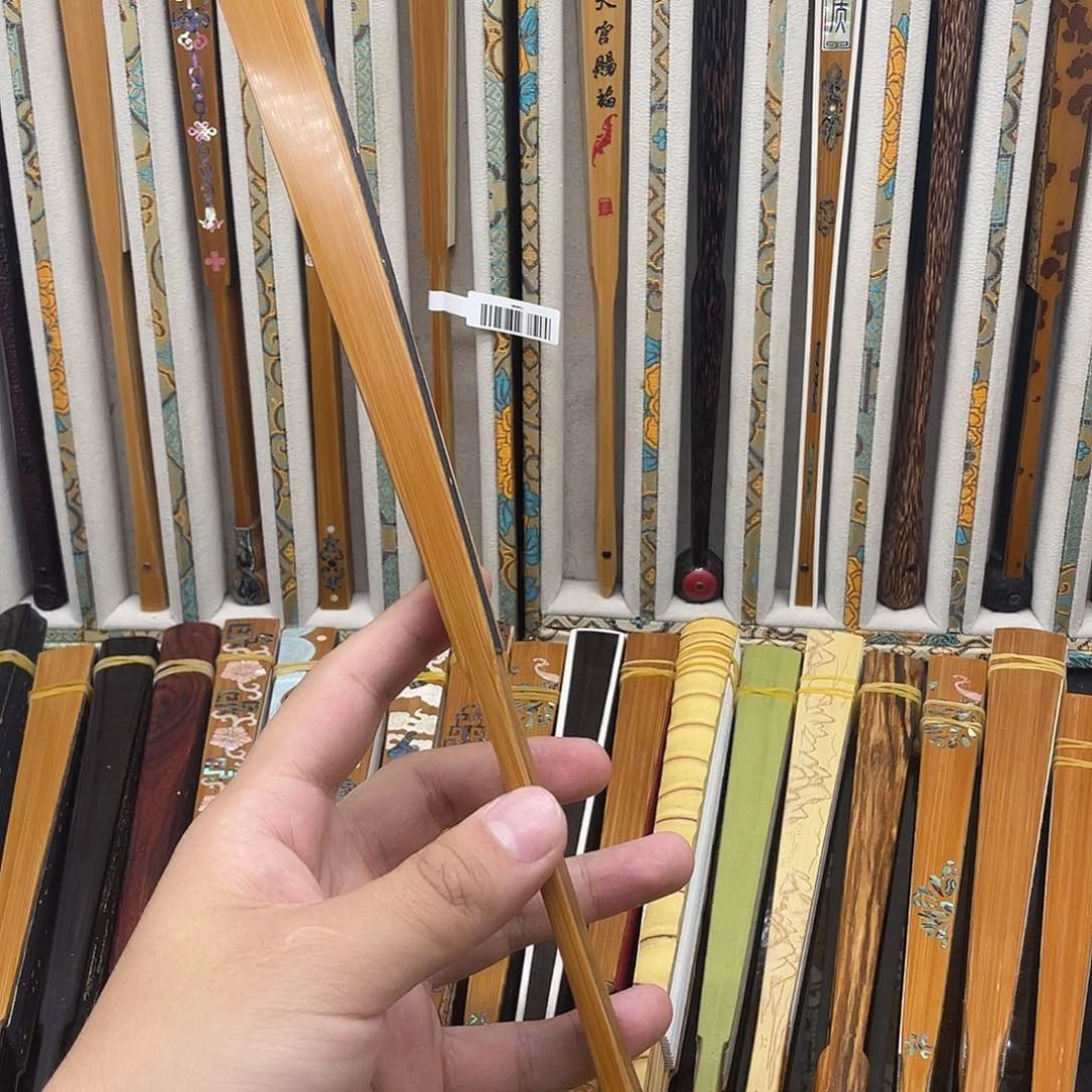 扇子老玉竹文玩折扇