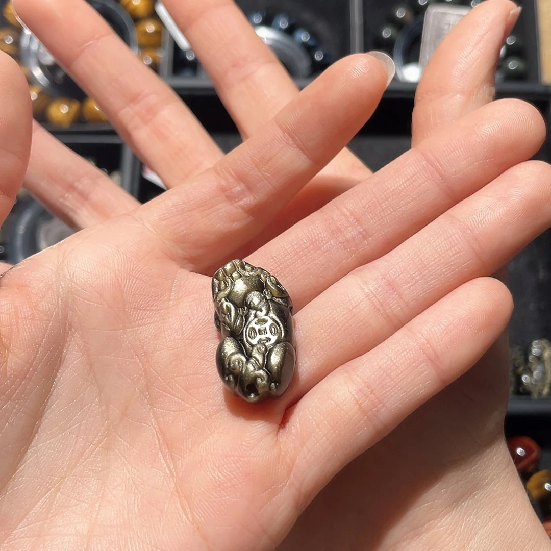 黑曜岩吊坠(不含链)未镶嵌·****