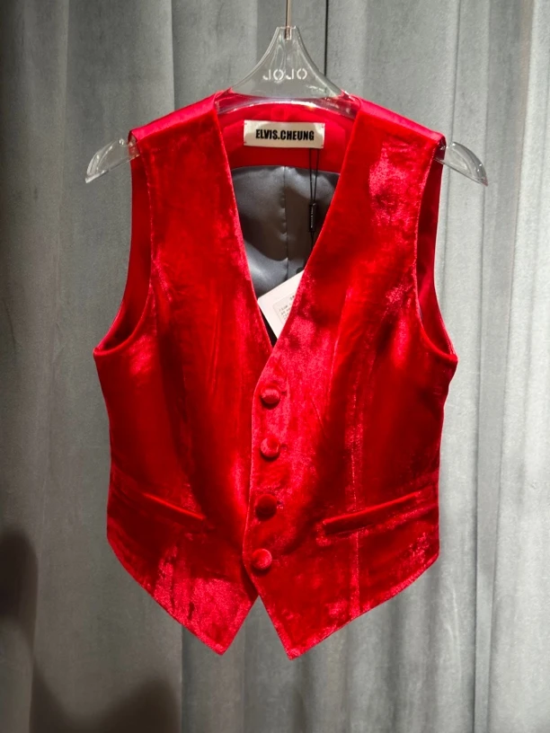 ELVIS.CHEUNG 25春款丝绒经典西装马甲