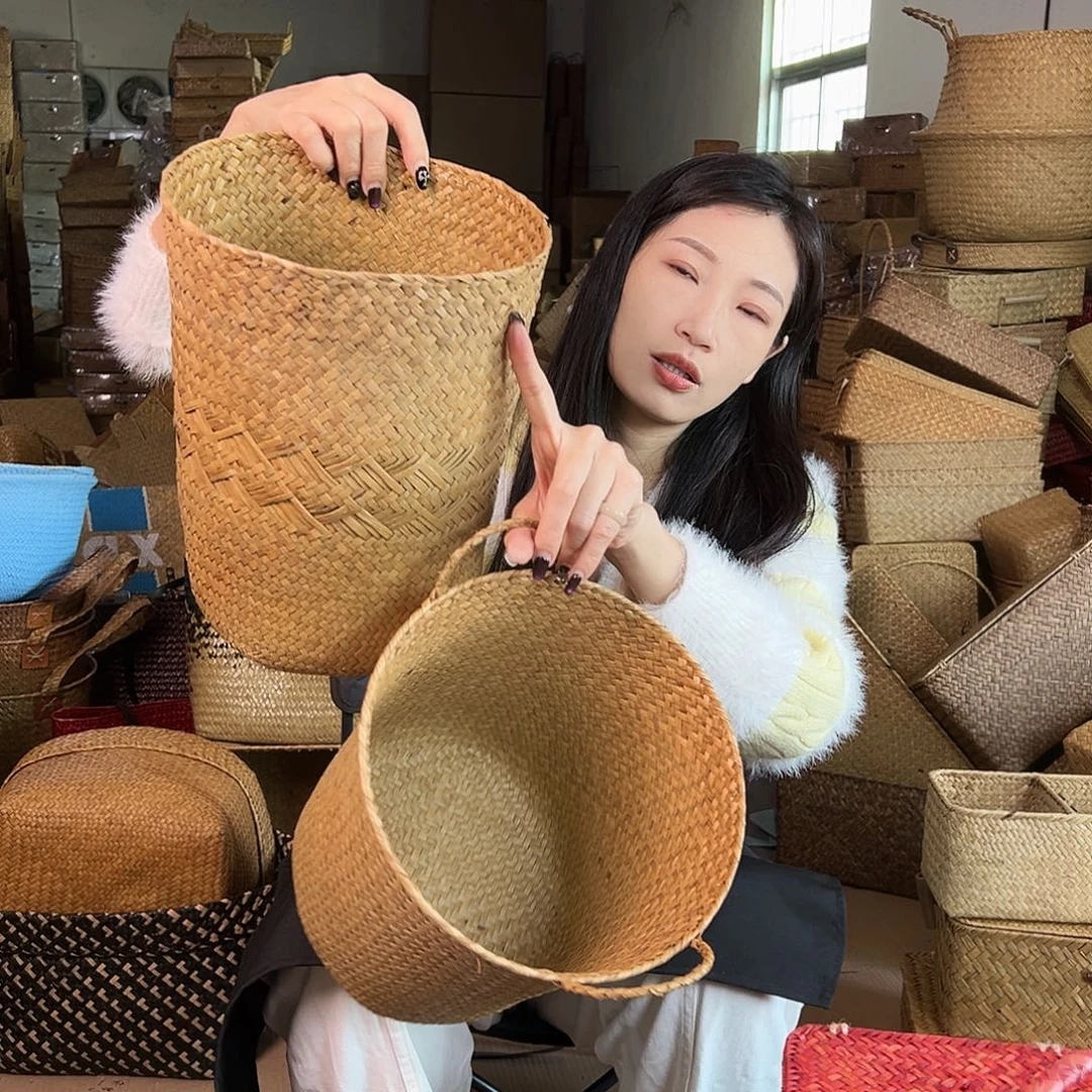 草编草编包/草编收纳盒微瑕疵