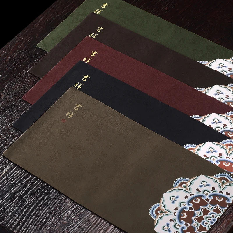 香云纱彩绘干泡垫短款茶席家用茶桌垫复古国风茶杯垫中式禅意桌旗