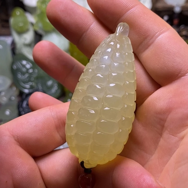岫玉未镶嵌岫玉手把