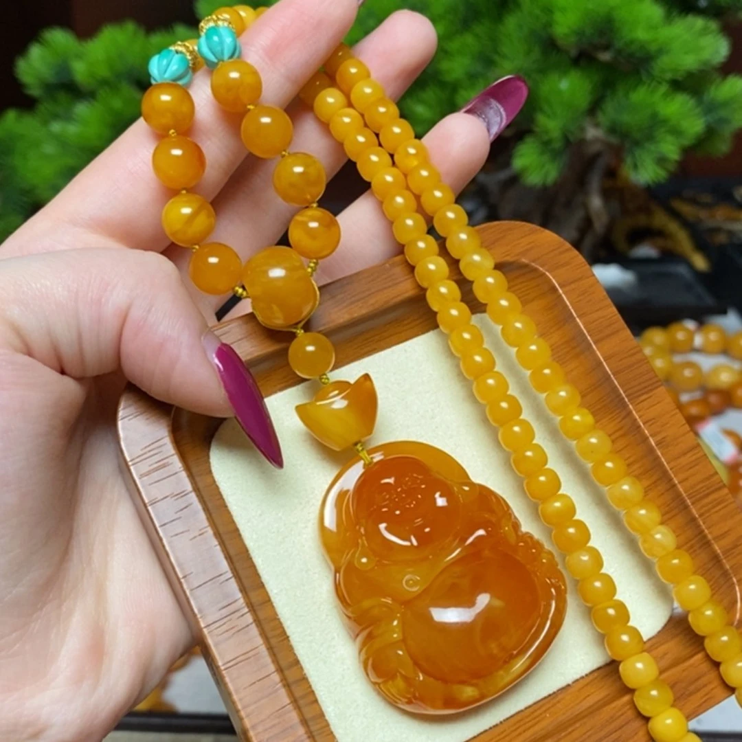 【闪购商品】蜜蜡颈饰未镶嵌项链