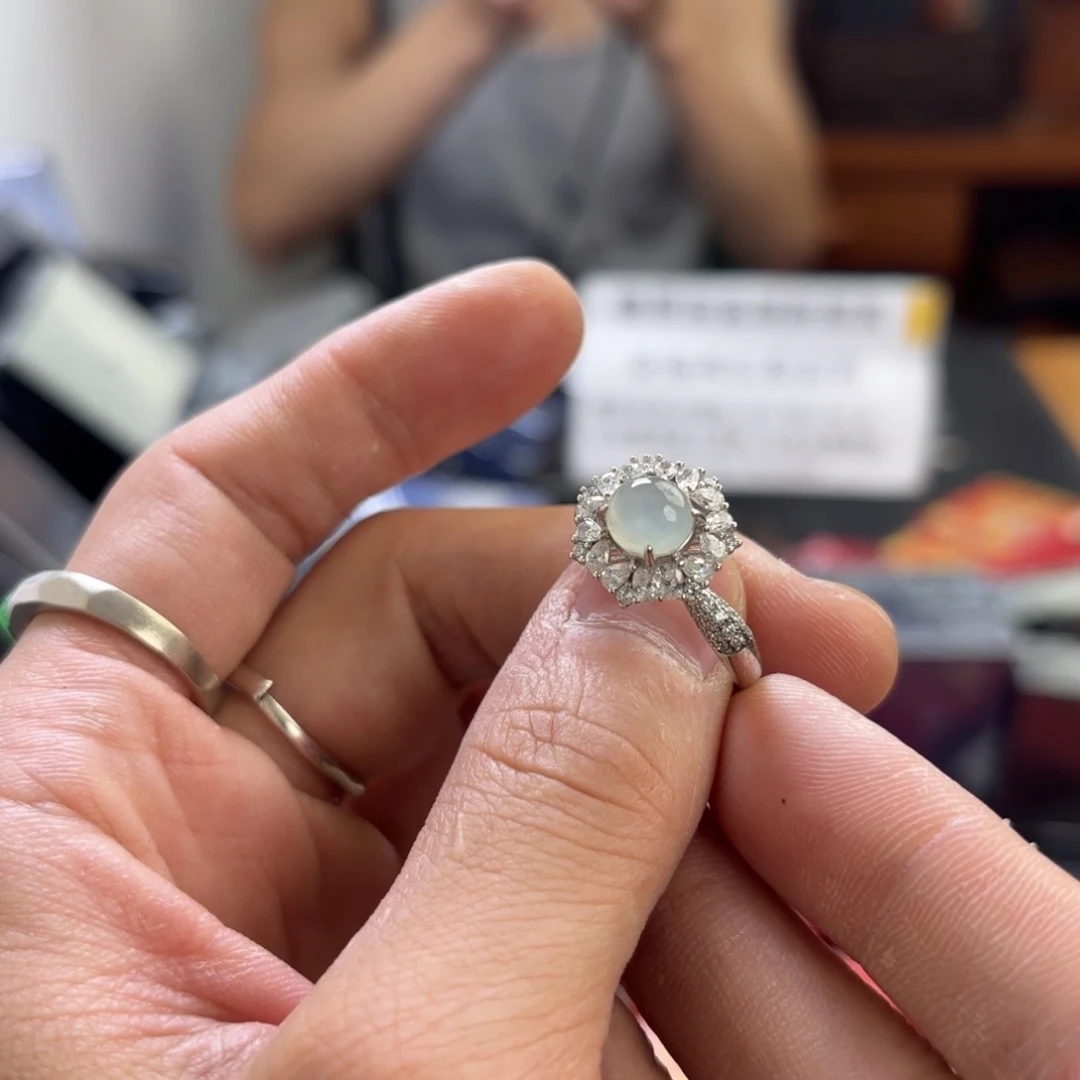 翡翠银S925镀金镶嵌颈饰