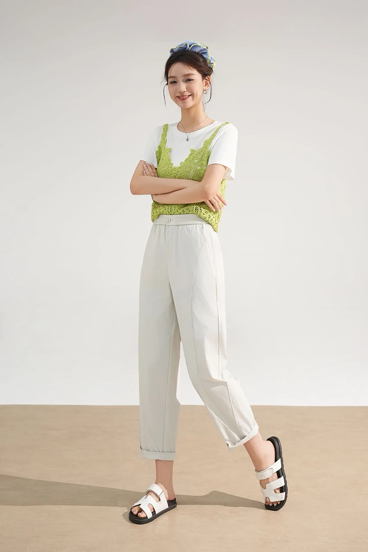 【胜华优选】素某然-航空棉小格子气球裤57196