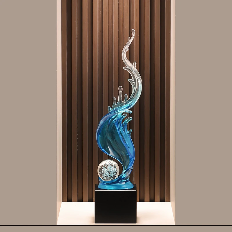 入户玄关风生水起竖高摆件客厅电视机柜办公室轻奢高档家居装饰品