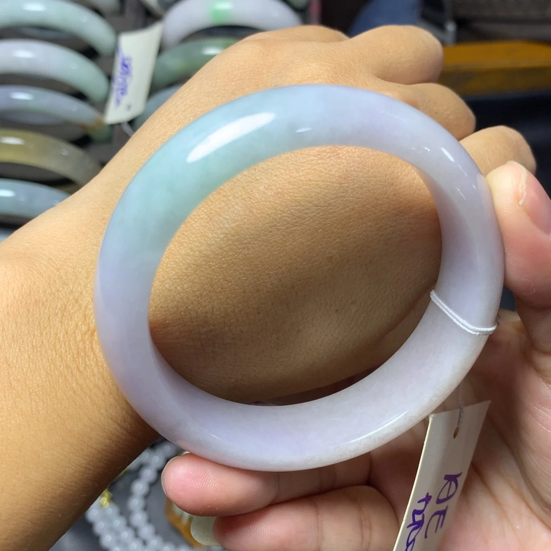 定制翡翠未镶嵌翡翠手镯57.7