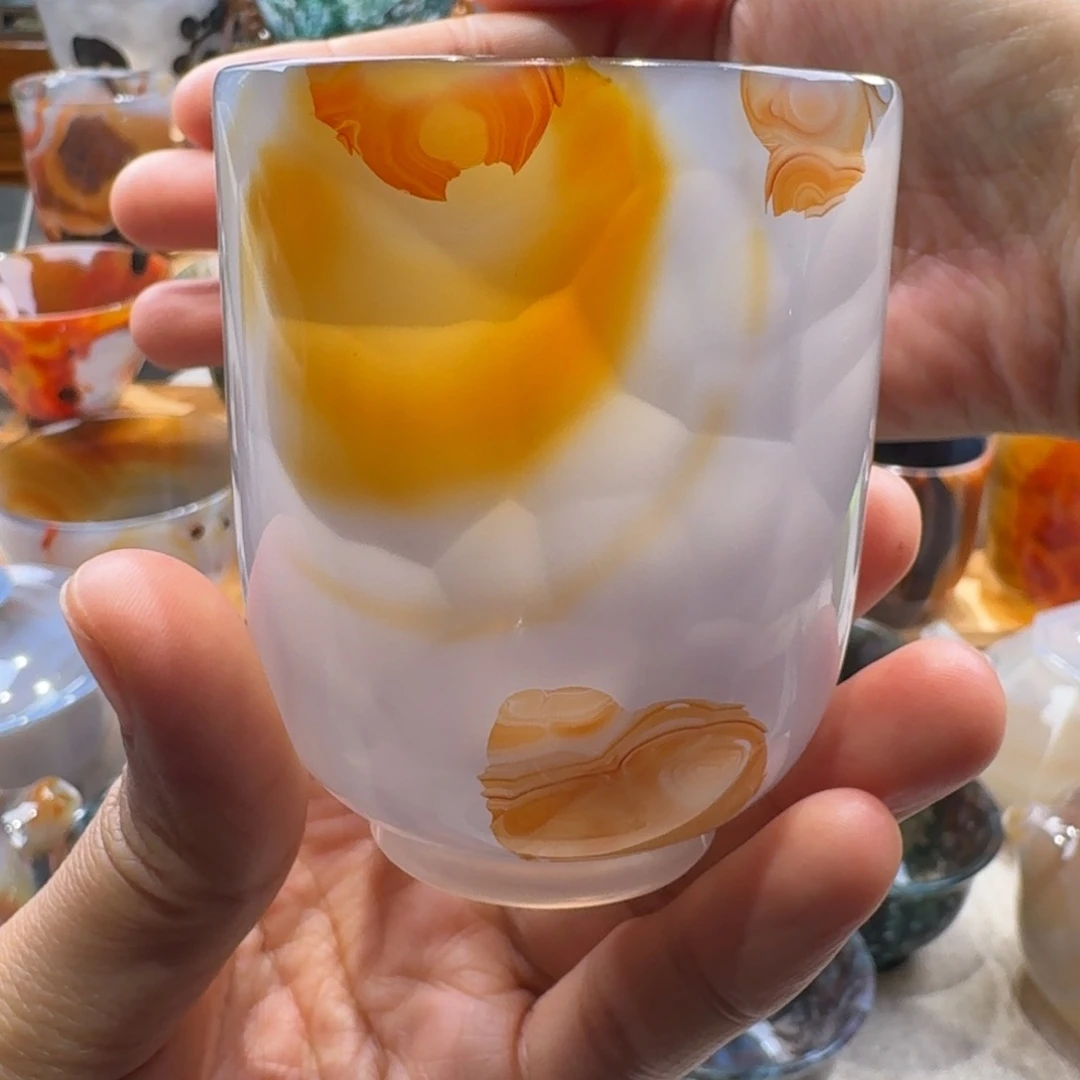 玛瑙/玉髓未镶嵌玛瑙茶杯100毫升