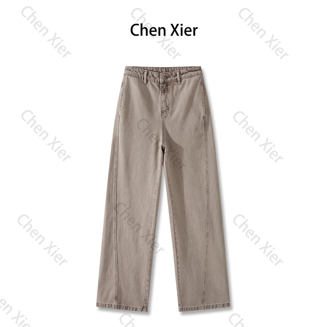 秘调年轮   高级定制活性染时尚炸街宽松牛仔裤