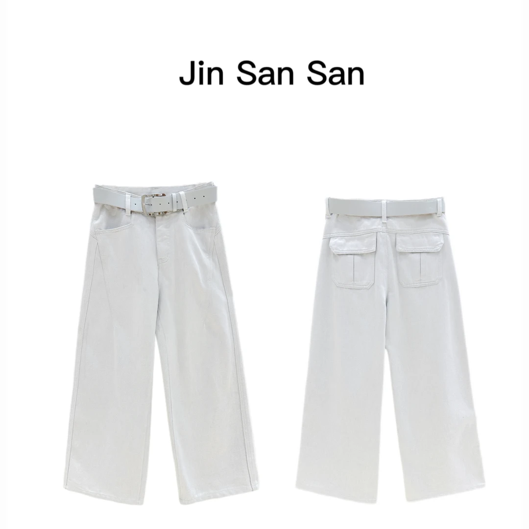 金三三【寒木春华】2025夏季新款时尚气质休闲八分牛仔裤H1892