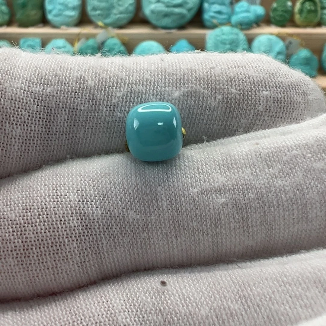 未镶嵌绿松石老型珠8x7.4mm