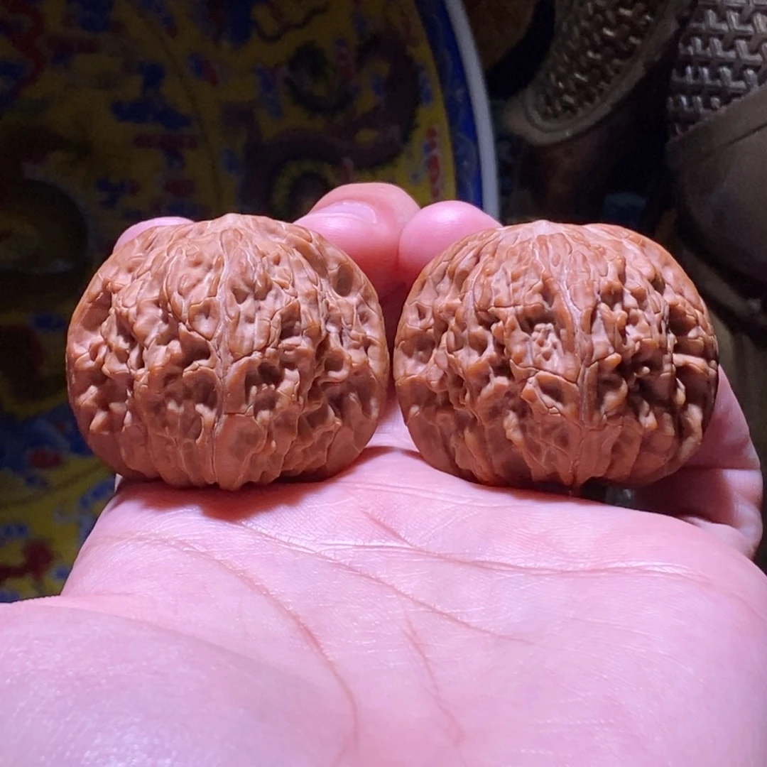 吊坠文玩核桃全品41红皮磨盘 41 38 33