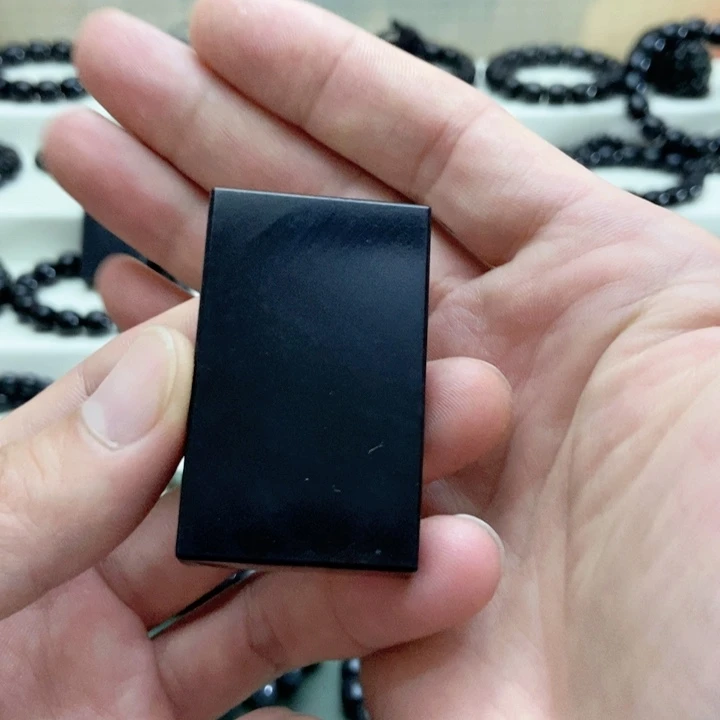 未镶嵌手链和田玉（墨玉）和田玉墨玉三五无事牌带毛孔