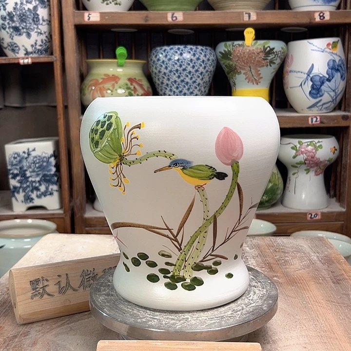 陶鱼尾翠鸟徒弟新款新款陶瓷陶瓷