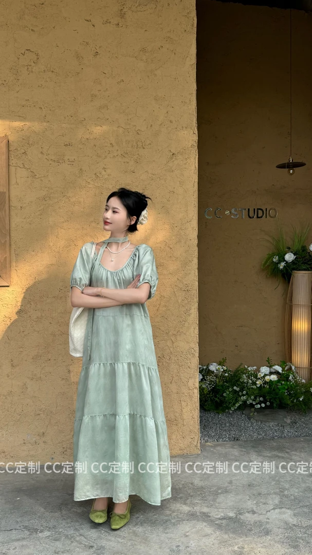 现货！CC丨DESIGN【茉花香】连衣裙 （领口可正反两穿）