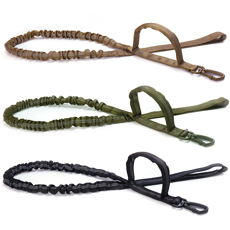 爆款战术牵引带 大型犬可伸缩防冲爆牵引绳 军犬训练狗带