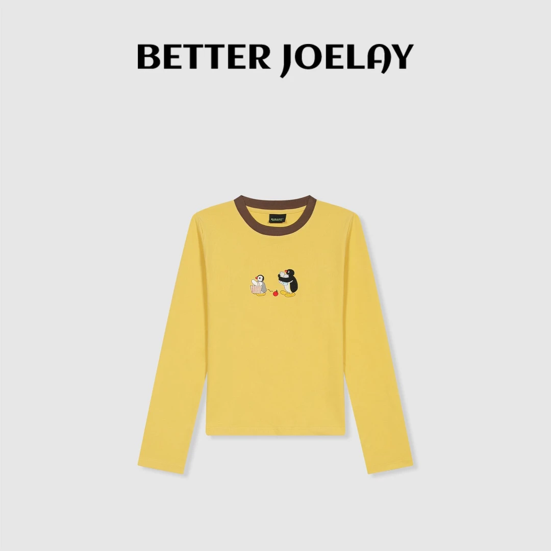 BETTER JOELAY-【企鹅叮咚】时尚百搭小版长袖T恤休闲风ZZ3758