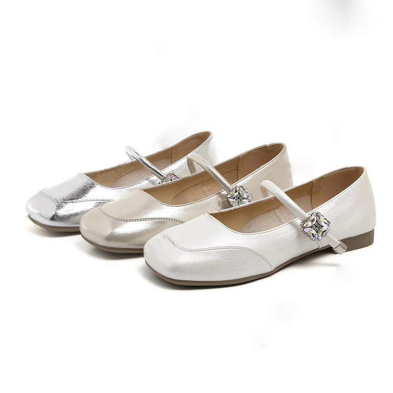 【粉丝专享】夏季新款真皮圆头橡胶舒适百搭浅口玛丽珍一字带6051