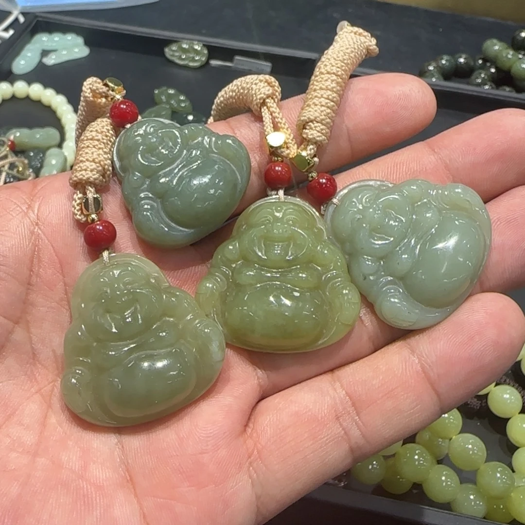 和田玉（黄玉）未镶嵌颈饰和田玉佛公30mm