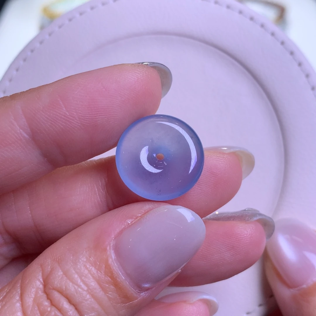 未镶嵌手链翡翠翡翠高冰紫罗兰扣子卡16.4～3.8