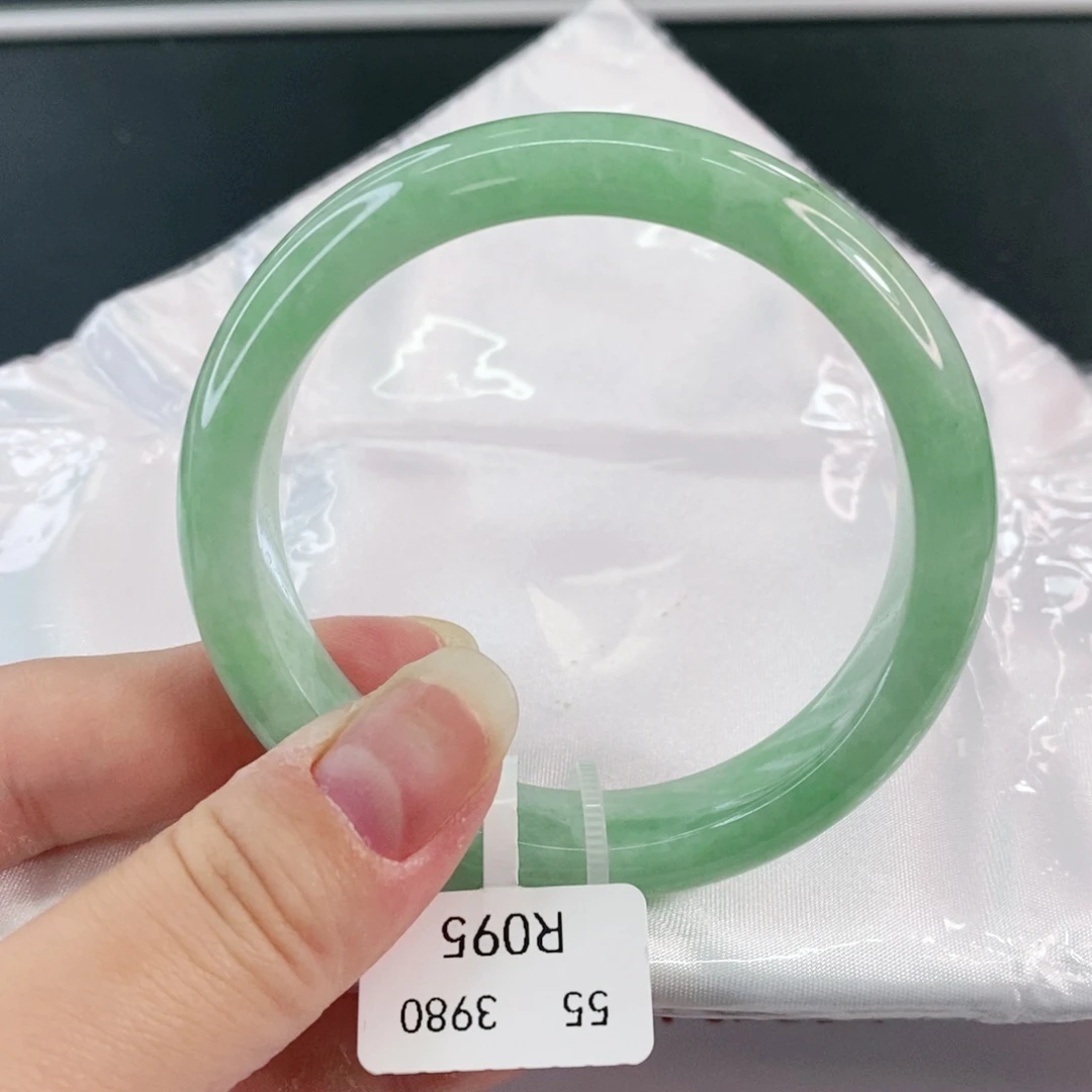 翡翠手镯未镶嵌纯天然缅甸A货翡翠55
