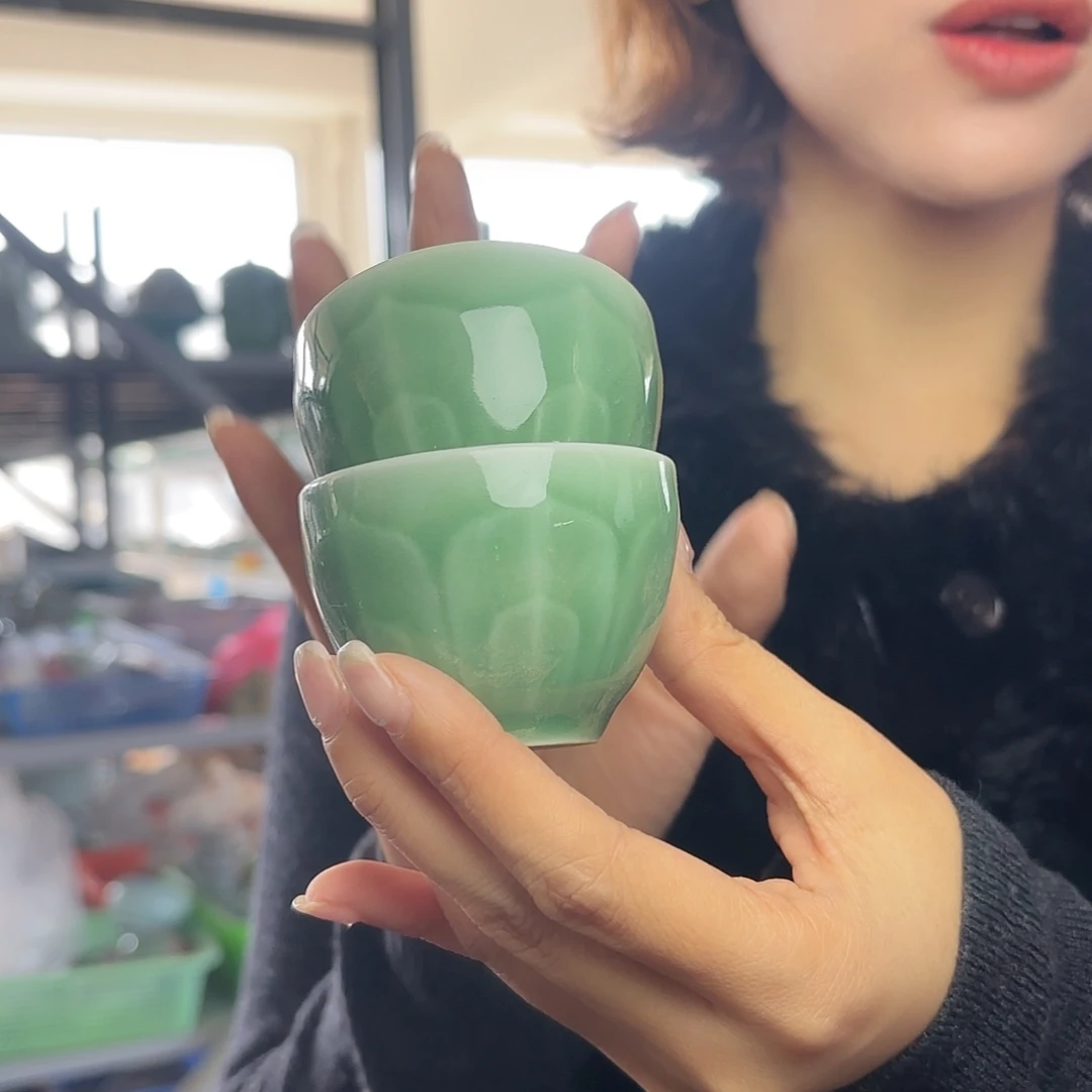 龙泉云间青瓷小米茶器