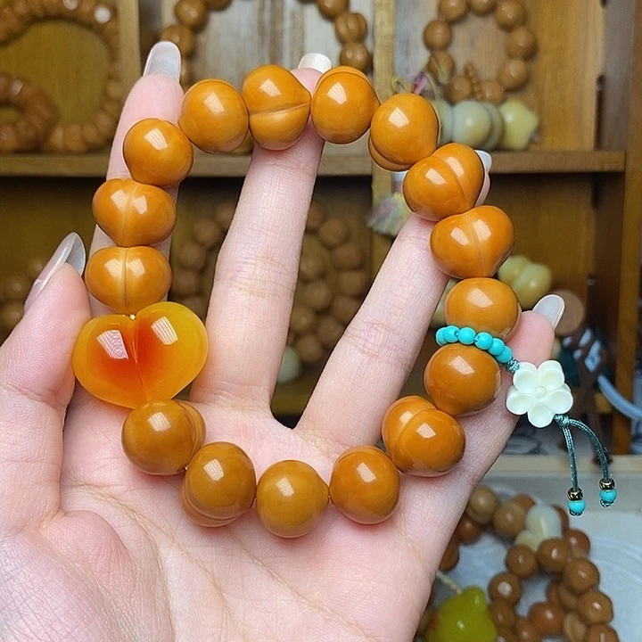 猴头核桃吊坠屁桃手串玻璃底工艺卡16.1