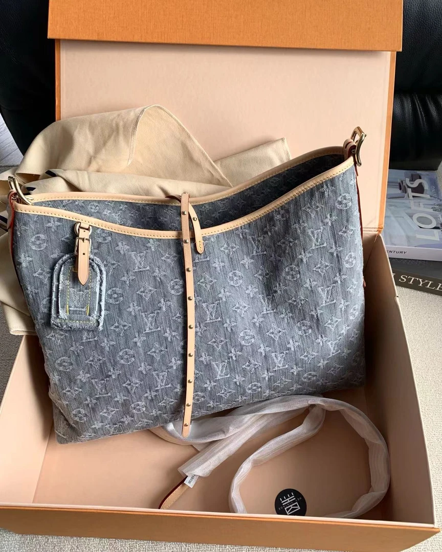 99新 LouisVuitton/路易威登 灰牛仔carryall中号 40cm 16660623