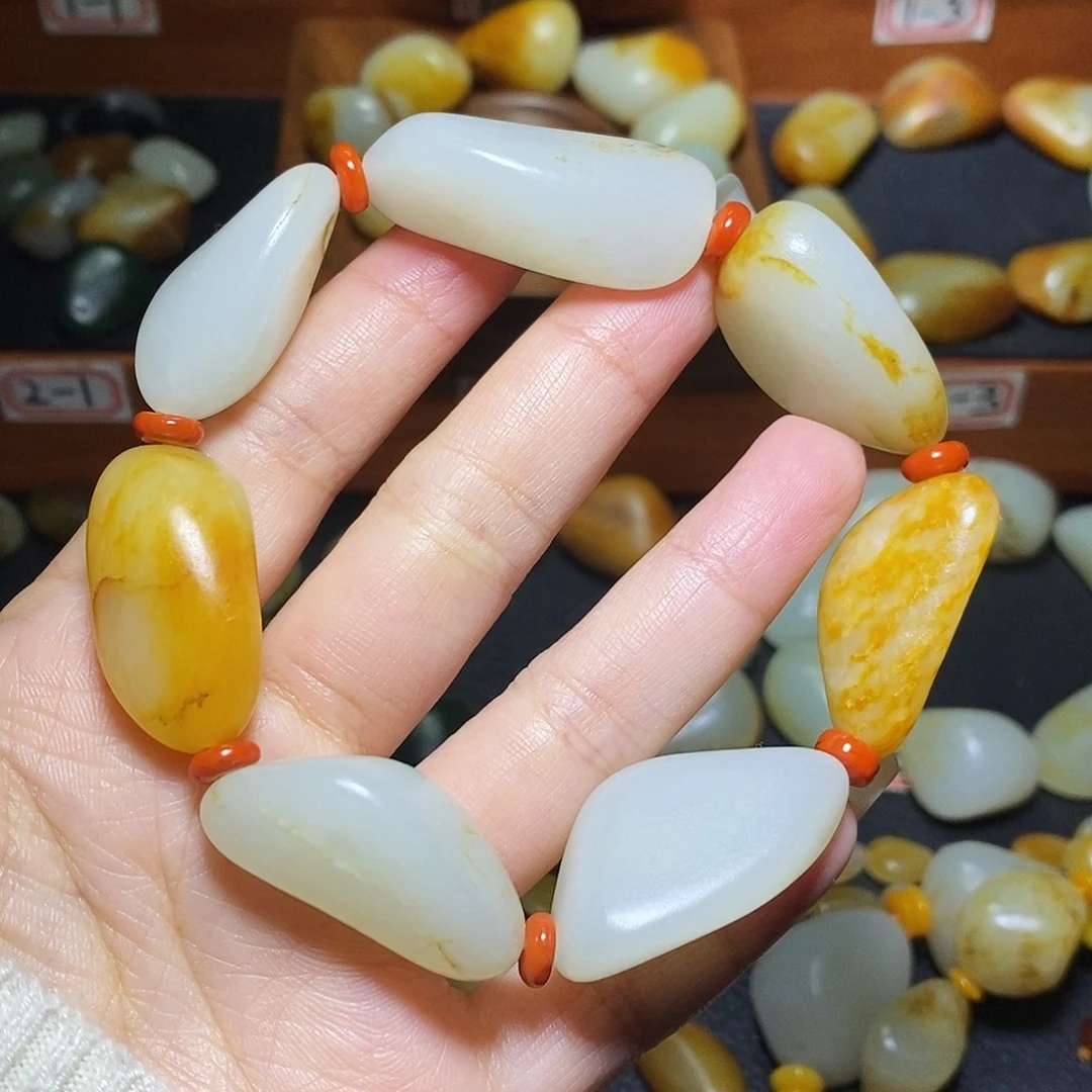 和田玉未镶嵌手链