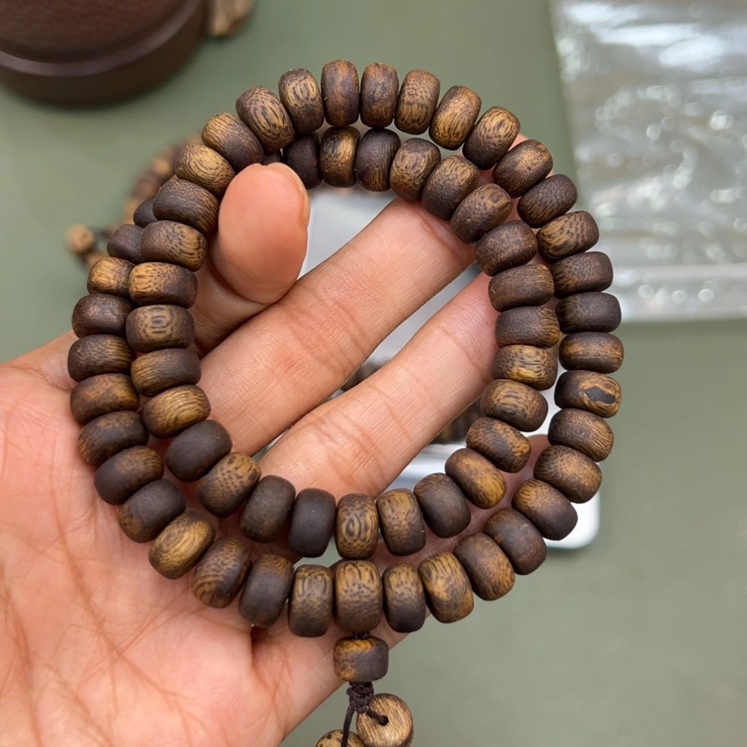 手串沉香张勺子算盘珠卡9/17g双圈多样性发一